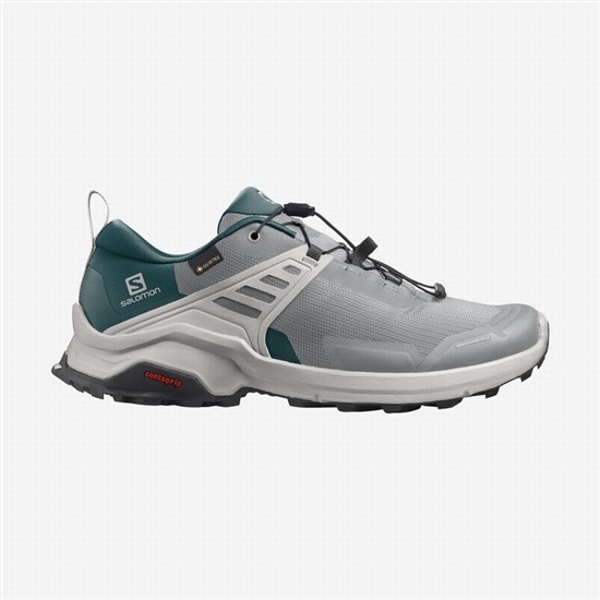 Salomon X RAISE GORE-TEX Turisticke Topanky Panske Tmavo Siva / Tyrkysové | 65342HUEA