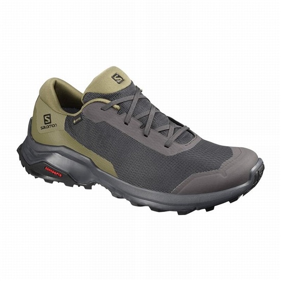 Salomon X REVEAL GORE-TEX Turisticke Topanky Panske Tmavo Siva / Olivovo Zelená | 54376SRJW