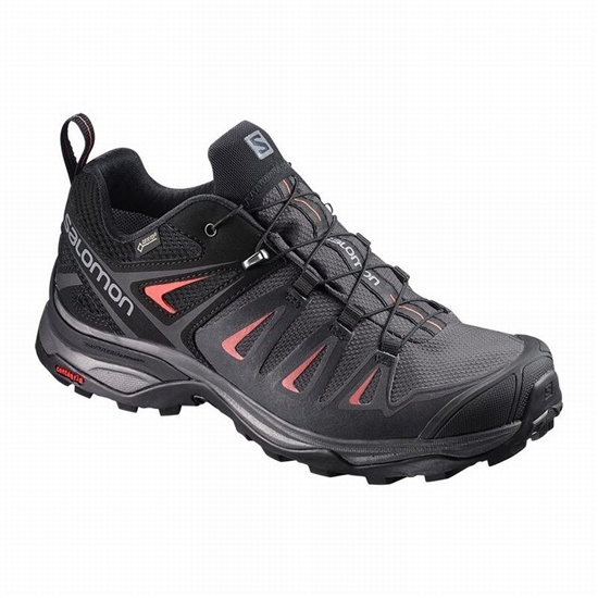 Salomon X ULTRA 3 GORE-TEX Turisticke Topanky Damske Čierne / Červené | 78319BQRJ