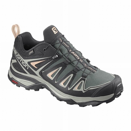 Salomon X ULTRA 3 GORE-TEX Turisticke Topanky Damske Zelene / Siva | 79564DKNT
