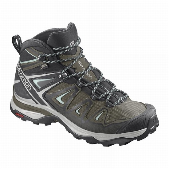 Salomon X ULTRA 3 MID GORE-TEX Turisticke Topanky Damske Olivovo Zelená / Čierne | 59682CSIR