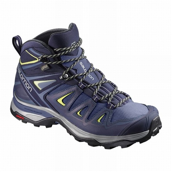 Salomon X ULTRA 3 WIDE MID GORE-TEX Turisticke Topanky Damske Modre | 53764HEJK