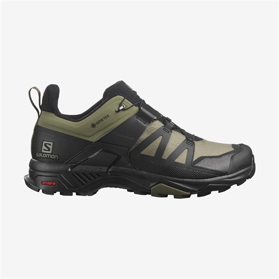 Salomon X ULTRA 4 WIDE GORE-TEX Turisticke Topanky Panske Zelene | 97825GHNZ