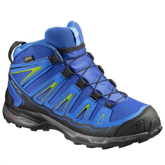 Salomon X-ULTRA MID GTX J Turisticke Topanky Detske Modre / Čierne | 31940QBGN