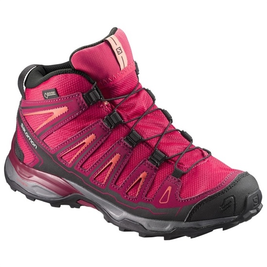 Salomon X-ULTRA MID GTX J Turisticke Topanky Detske Ruzove / Čierne | 94361WNTV